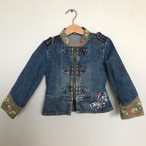 Denim Boho embroidery jacket